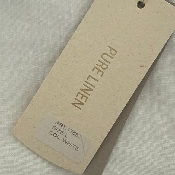 Bellambra 100% Pure Linen Made in Italy Tank with Cotton Embellished Trim Size L - Picture 8 of 9